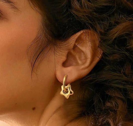 Elegant stainless steel bar stud earrings