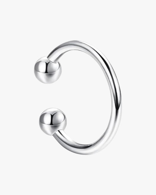 A silver color cuff earring