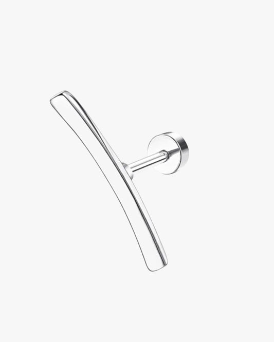 316L surgical steel silver stud for sensitive ears, simple piercing jewelry