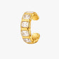 18K PVD Gold Baguette Crystal Ear Cuff – Atlas