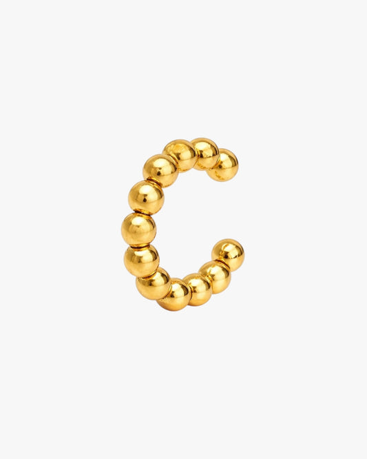 18K PVD Gold Beaded Ear Cuff – Orbit