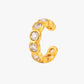 18K PVD Gold Bezel Crystal Ear Cuff – Vega