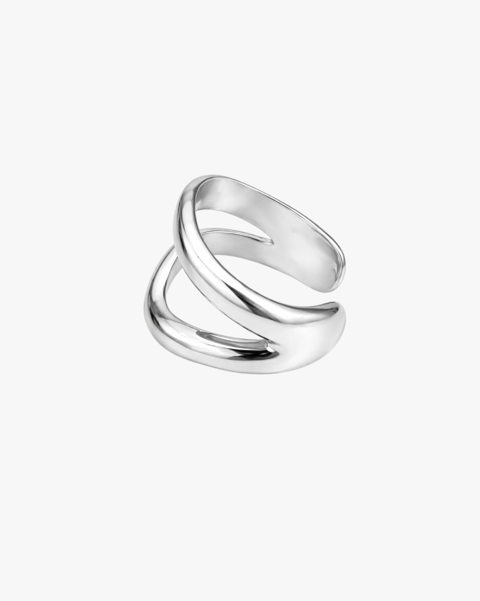 18K PVD Gold Double Wave Ear Cuff – Cascade