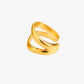 18K PVD Gold Double Wave Ear Cuff – Cascade
