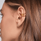 18K PVD Gold Double Wave Ear Cuff – Cascade