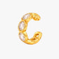 18K PVD Gold Marquise Crystal Ear Cuff – Lyra