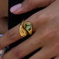 18K PVD Gold Plated Abalone Signet Ring – Maris