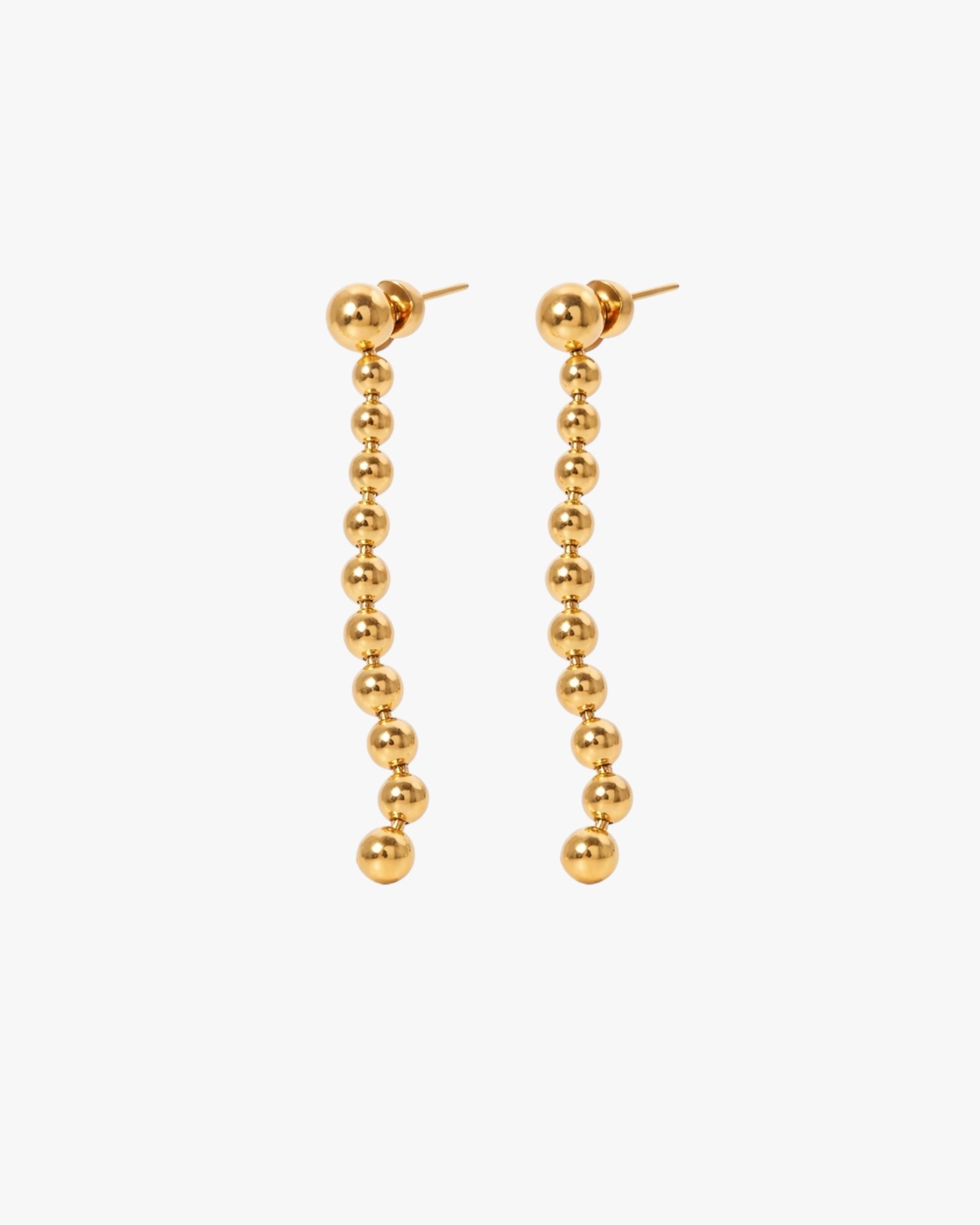 18K PVD Gold Plated Beaded Drop Earrings – Selora