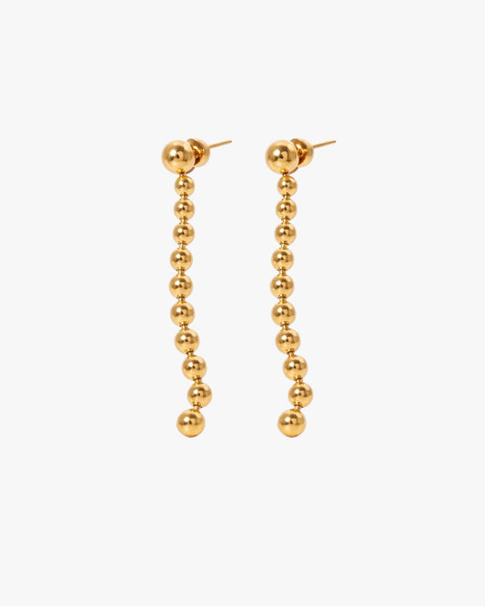18K PVD Gold Plated Beaded Drop Earrings – Selora