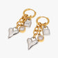 18K PVD Gold Plated Heart Charm Chain Earrings – Valette