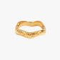 18K PVD Gold Plated Organic Wave Ring – Solenne