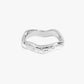 18K PVD Gold Plated Organic Wave Ring – Solenne in silvef