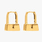 18K PVD Gold Plated Padlock Hoop Earrings – Lucera