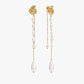 18K PVD Gold Plated Pearl Chain Drop Earrings – Selene