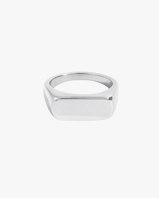18K PVD Gold Plated Rectangle Signet Ring – Valero