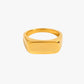 18K PVD Gold Plated Rectangle Signet Ring – Valero