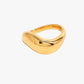 18K PVD Gold Plated Sculptural Wave Ring – Aurevia