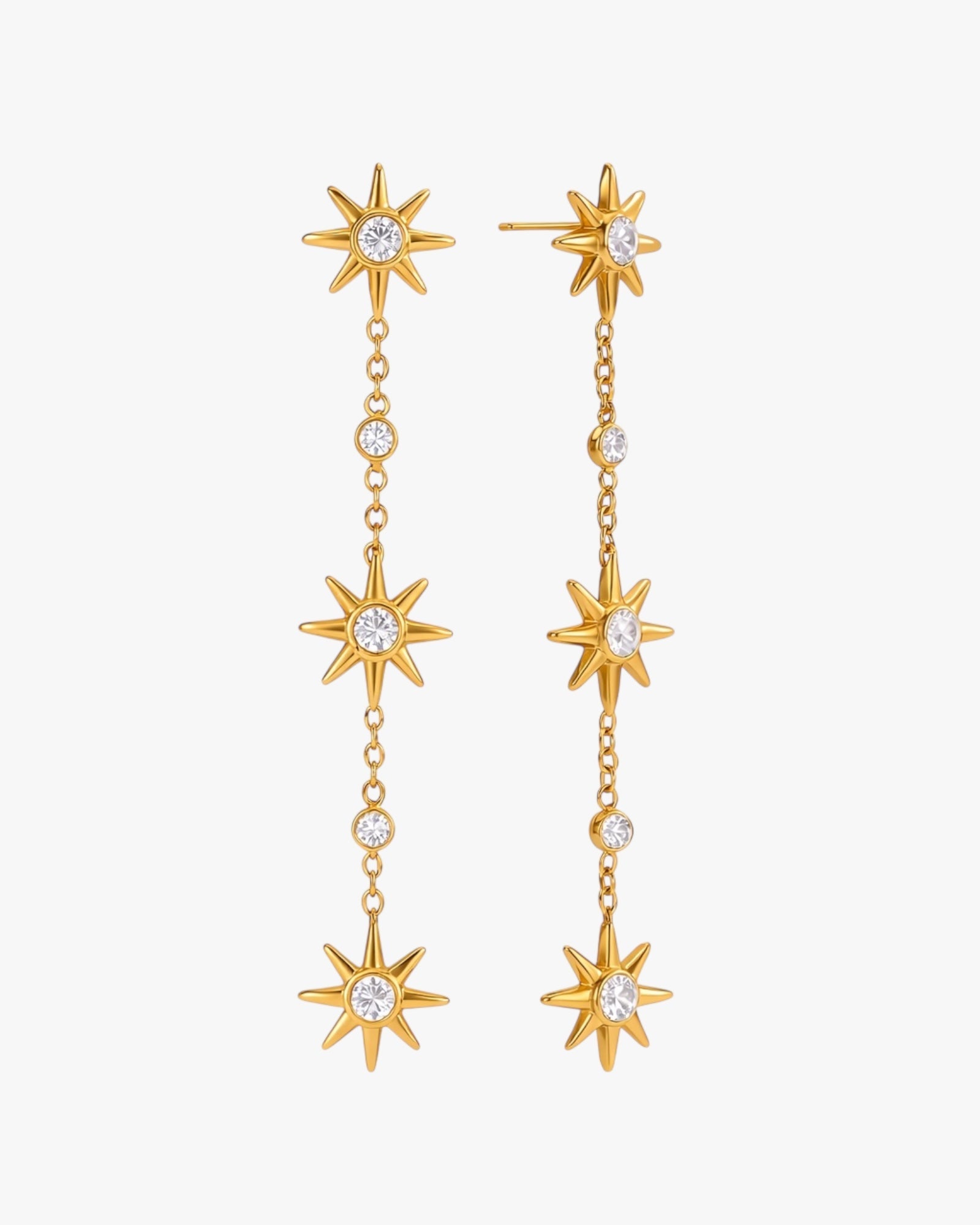 18K PVD Gold Plated Starfall Drop Earrings – Lysera