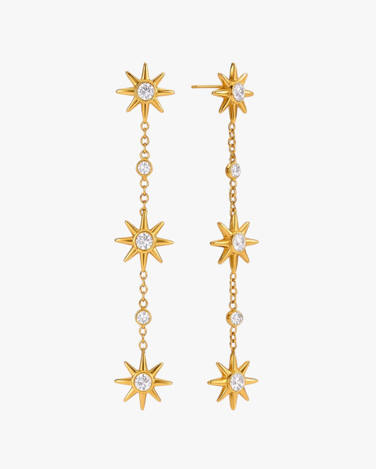 18K PVD Gold Plated Starfall Drop Earrings – Lysera