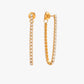 18K PVD Gold Plated Zirconia Chain Drop Earrings – Alira