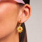 Gold Plated Stainless Steel Flower Drop Earrings – Solara