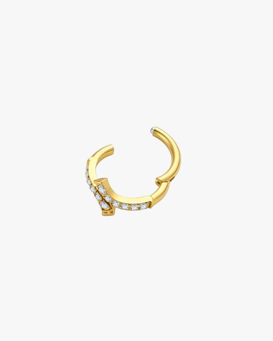 G23 Titanium Double Crystal Arc Clicker Hoop – Verona