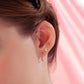 gold stud in ear moon shapped