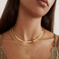 Polished stainless steel necklaces sleek look on neck