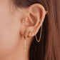 Gold-tone stainless steel hoops with smooth finish