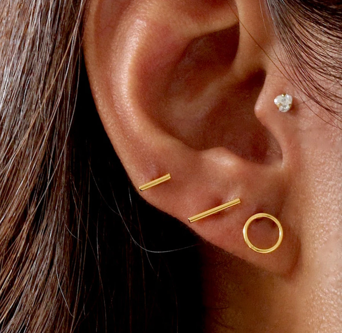 Gold Pave Stud - My Earscapes