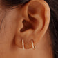 Stainless steel hoop earrings with modern minimalist design