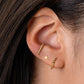 Gold Star Stud in ear