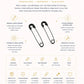 Black Safety Pin Earrings – Minimal Safety Pin Drop Earrings