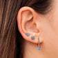 Stainless steel earrings set — hoops and studs combo
