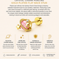 Gold Plated Stainless Steel Sydney Charm Flat Back Stud Earring