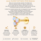 Gold Plated Stainless Steel Opal Cluster Flat Back Stud Earring – Kigali