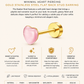 Gold Stainless Steel Pink Heart Stud Earring – Ibadan