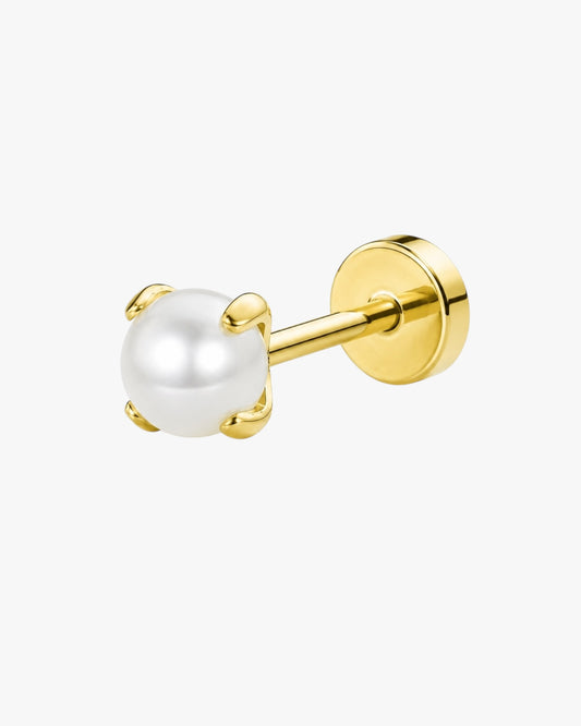 Peril II Stud – Minimal Pearl Flat Back Cartilage Piercing