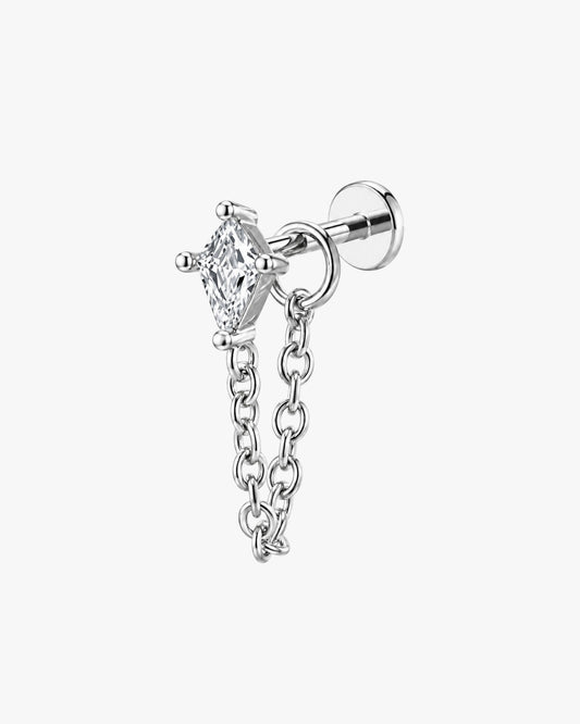 Étoile Gold Marquise Chain Flat Back Labret Stud | Piercing Jewelry