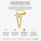 Étoile Gold Marquise Chain Flat Back Labret Stud | Piercing Jewelry