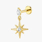 Vesper Gold Marquise Chain Flat Back Labret Stud | Piercing Jewelry