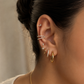 Vesper Gold Marquise Chain Flat Back Labret Stud | Piercing Jewelry