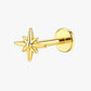 Isla Gold Marquise Chain Flat Back Labret Stud | Piercing Jewelry