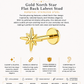 Isla Gold Marquise Chain Flat Back Labret Stud | Piercing Jewelry