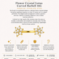 Flower Crystal Lotus Stainless Steel Curved Barbell 16G – Doubi