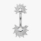 Burst Crystal Lotus Stainless Steel Curved Barbell 16G – Still