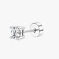 Single diamond stud earring on a white background