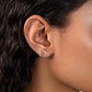 Gold Plated Stainless Steel Medium Kodiak Moon Flat Back Stud Earring