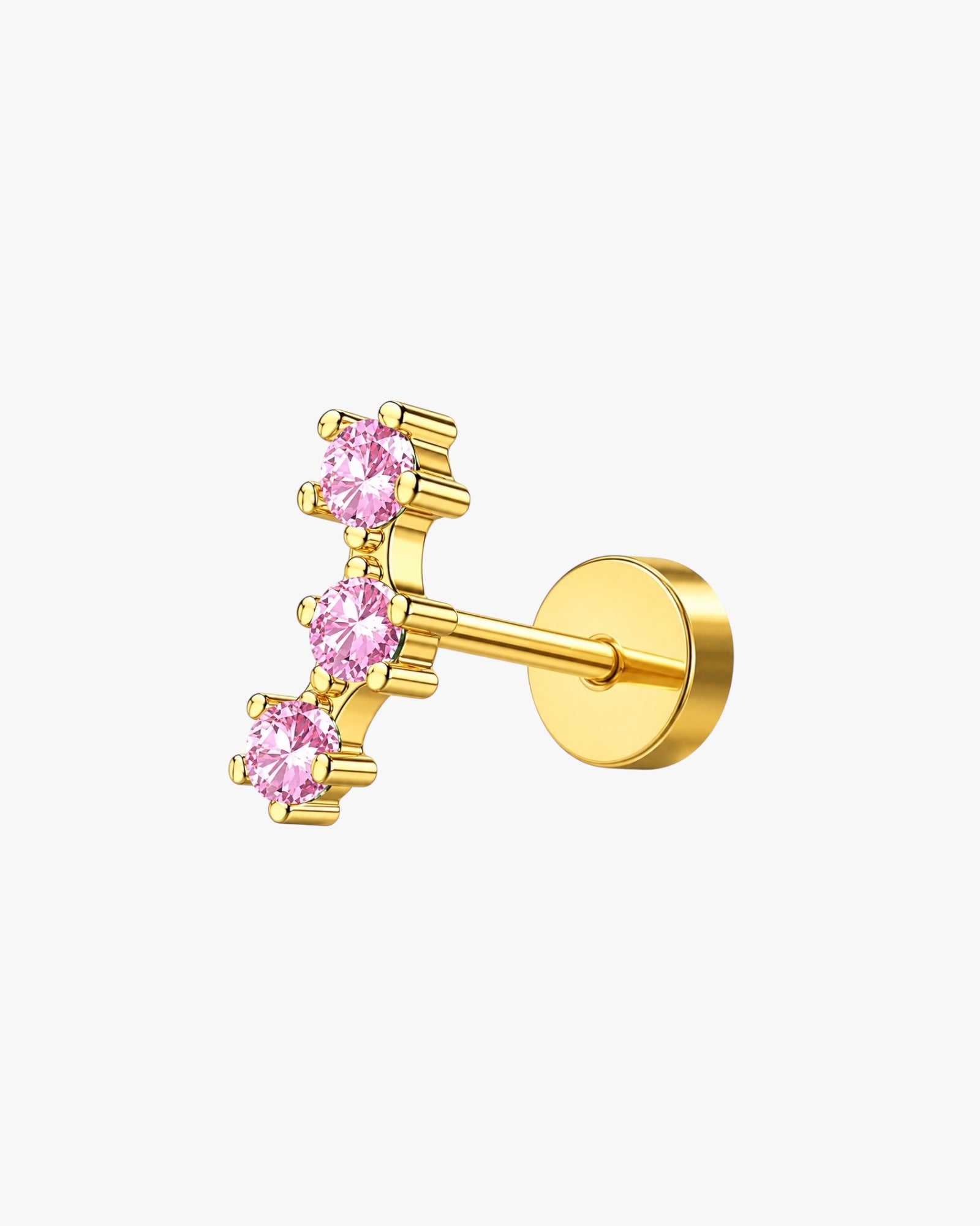 Havana Stud – Minimal Zirconia Flat Back Piercing