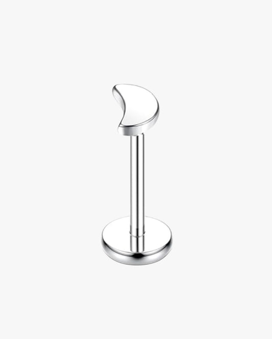 Silver toilet paper holder on a white background